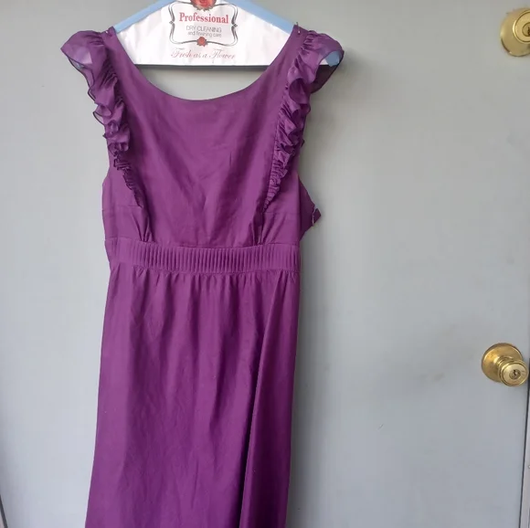Vanessa Bruno | Dresses | Vanessa Bruno Purple Silk Ruffle Dress 4 |  Poshmark